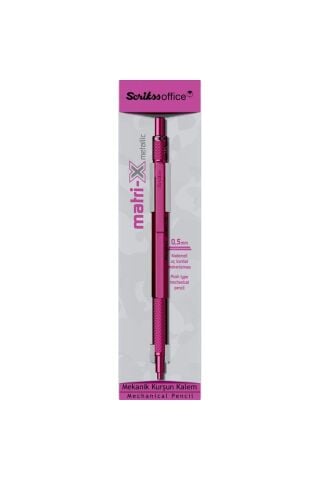 Matrix 0.5mm Mekanik Kurşun Kalem Metalik Pembe - Şeffaf Kutu