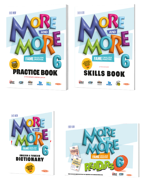 More&More 6. Sınıf Practice Book & Skılls Book & Dıctıonary & Readers ( 4' Lü Set) 2024/25