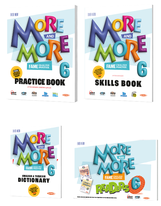 More&More 6. Sınıf Practice Book & Skılls Book & Dıctıonary & Readers ( 4' Lü Set) 2024/25