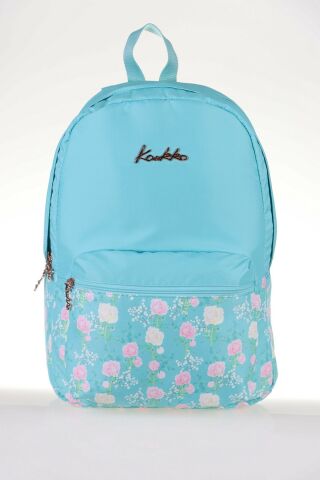 Soft Floral Okul Çantası 41x26x18 Turkaz (k1372)