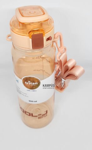 Gıpta Cool-J Well 900ml Soft Turuncu Askılı Kilitli Tritan K7559 Matara