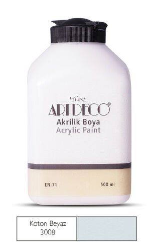 Artdeco Akrilik Boya 500ml Koton Beyaz 3008