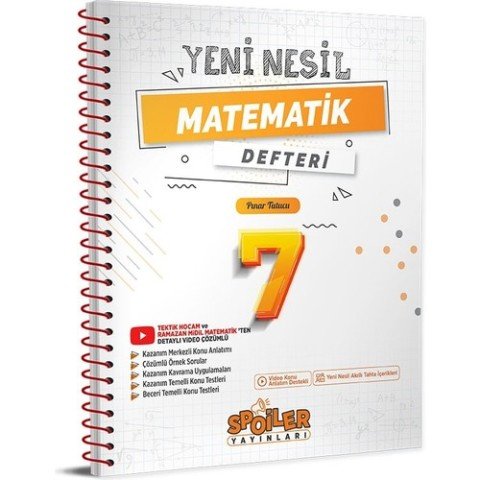 Spoiler Yayınları 7. Sınıf Yeni Nesil Matematik Defteri