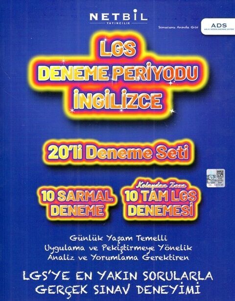 Netbil Yayıncılık 8. Sınıf LGS İngilizce Periyot 20 li Deneme Seti