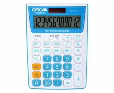 Ofica FH-5200-M Masaüstü Hesap Makinesi Mavi
