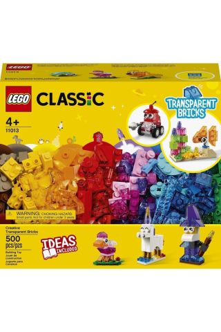 ® Classic Yaratıcı Şeffaf Yapım Parçaları 11013 - Çocuklar İçin Yaratıcı Yapım Seti (500 Parça)
