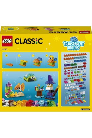 ® Classic Yaratıcı Şeffaf Yapım Parçaları 11013 - Çocuklar İçin Yaratıcı Yapım Seti (500 Parça)