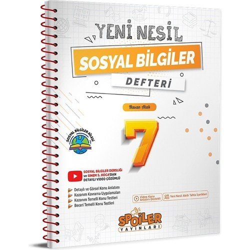 Spoiler Yayınları 7. Sınıf Yeni Nesil Sosyal Bilgiler Defteri