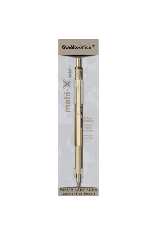 Matrix 0.5mm Mekanik Kurşun Kalem Metalik Altın - Şeffaf Kutu