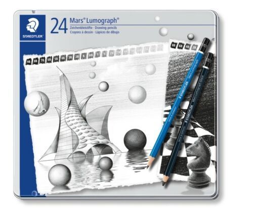 Staedtler Lumograph Kurşun Kalem 24lü Metal Kutuda