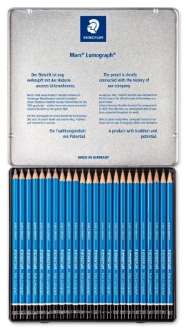Staedtler Lumograph Kurşun Kalem 24lü Metal Kutuda
