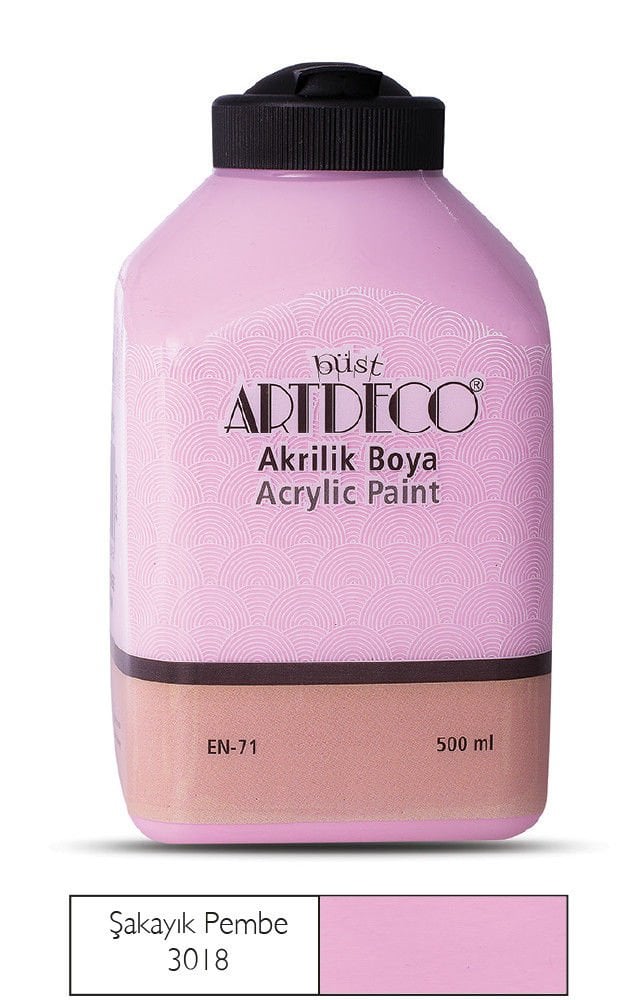 Artdeco Akrilik Boya 500ml Şakayık Pembe 3018