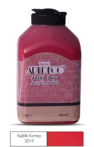 Artdeco Akrilik Boya 500ml Kadife Kırmızı 3019