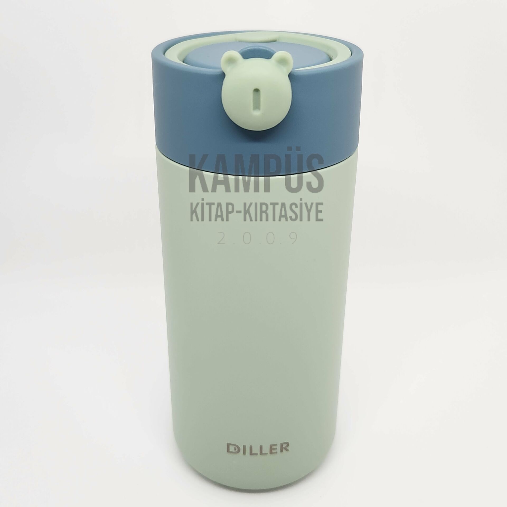 Diller 8992 420ml Yeşil Süzgeçli Silikon Taşıma Kulplu Yeni Seri Çelik Termos