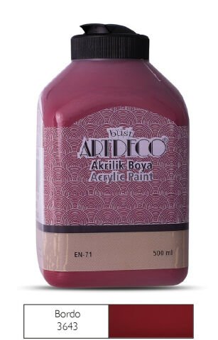 Artdeco Akrilik Boya 500ml Bordo 3643