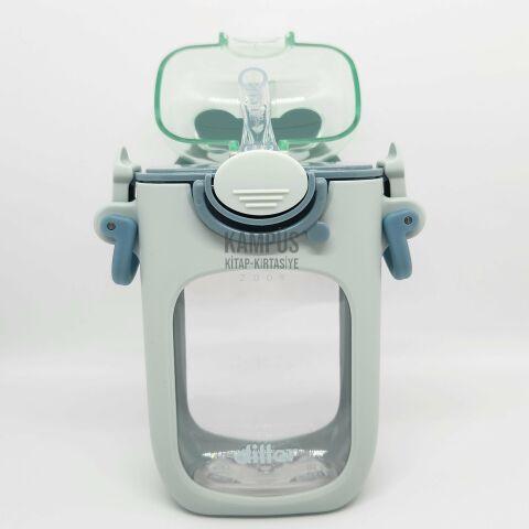 Diller T4014 400ml Yeşil Pipetli Boyun Askılı Tritan Su Matarası