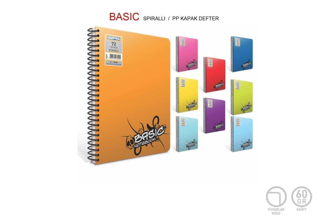 Gıpta Basic 3'lü A5 96 Yaprak Defter Seti