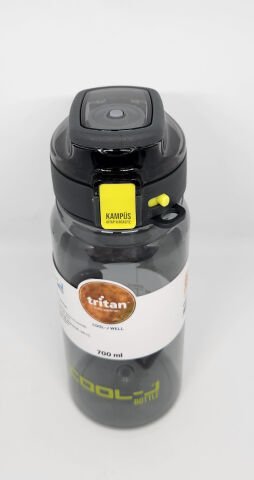 Gıpta Cool-J Well 700ml Siyah-Yeşil Askılı Kilitli Tritan K7558 Matara