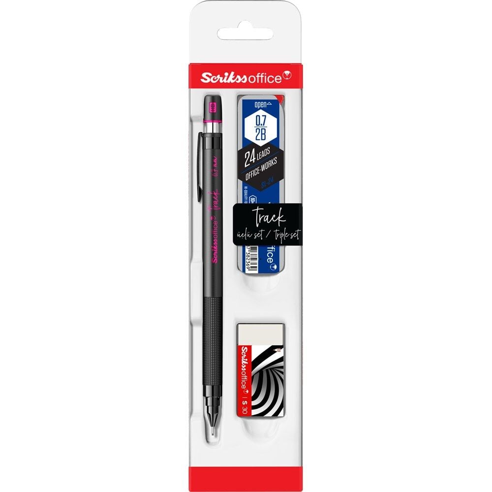 Track 3'lü Set Mekanik Kurşun Kalem 0.7 mm Pembe