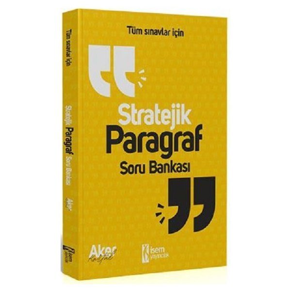 İsem Yayınları Tüm Sınavlar İçin Stratejik Paragraf Soru Bankası