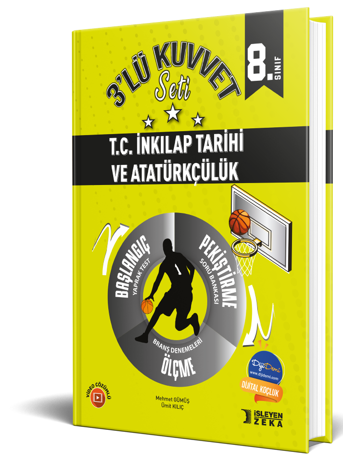 İşleyen Zeka Yayınları Işleyen Zeka 8. Sınıf T. C. Inkılap Tarihi 3 Lü Kuvvet Serisi Seti
