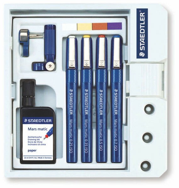 Staedtler 700 S4 M Mars Matic Teknik Çizim Kalem Seti 4'Lü ( 0.25, 0.35, 0.5,0.7 )