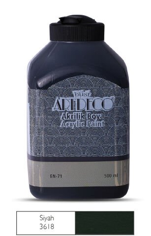 Artdeco Akrilik Boya 500ml Siyah 3618