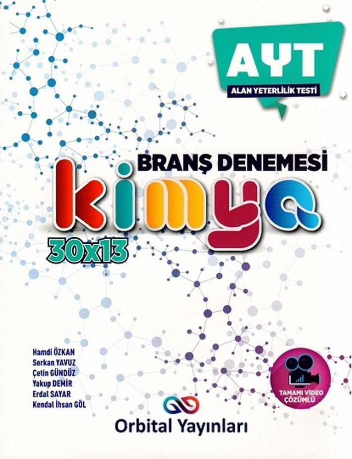 Orbital Yayınları AYT Kimya 30 x 13 Branş Denemesi