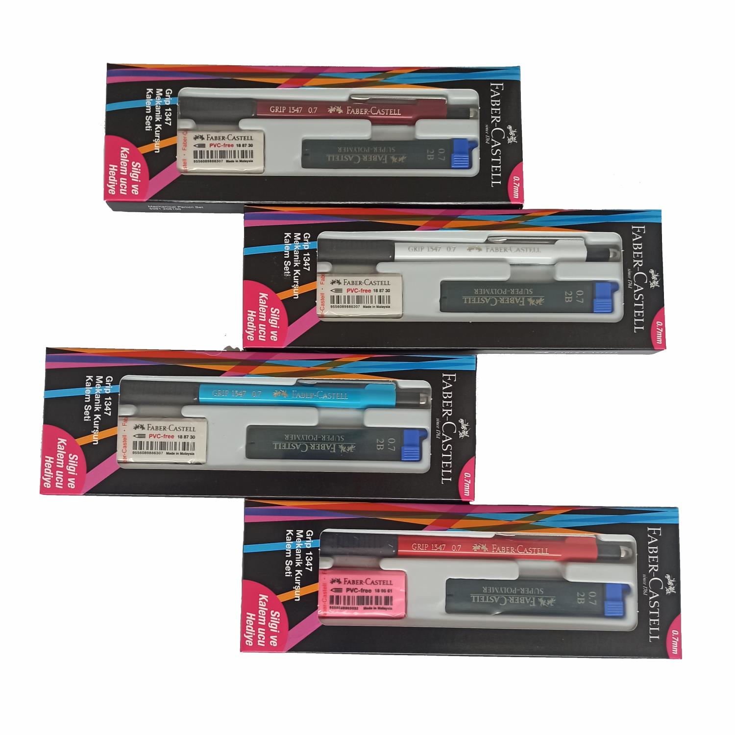 Faber Castel Grip 1345 Mekanik Kurşun Kalem Seti 0.7 Silgi Ve Kalem Ucu Hediye