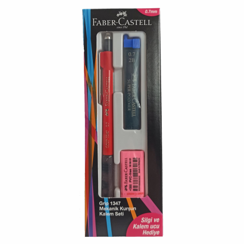 Faber Castel Grip 1345 Mekanik Kurşun Kalem Seti 0.7 Silgi Ve Kalem Ucu Hediye