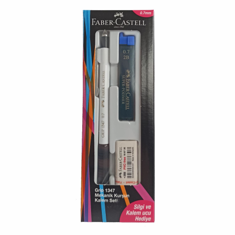 Faber Castel Grip 1345 Mekanik Kurşun Kalem Seti 0.7 Silgi Ve Kalem Ucu Hediye