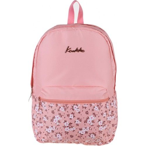 Kaukko Soft Floral Somon Çiçekli Okul ve Günlük Sırt Çantası