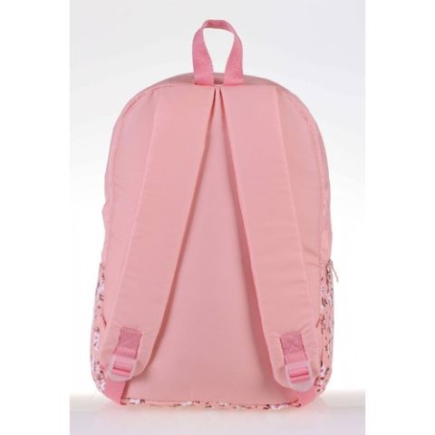 Kaukko Soft Floral Somon Çiçekli Okul ve Günlük Sırt Çantası