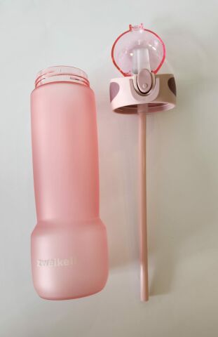 Nozer Soft Touch Bpa Içermez Kırmızı Şeritli 650 Ml Tritan Suluk Rose