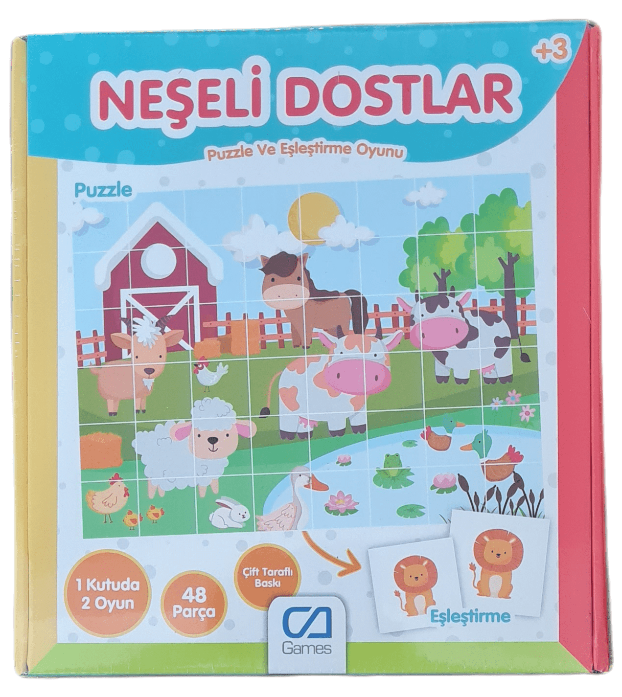 CA Games Neşeli Dostlar Puzzle Ve Eşleştirme Kartları