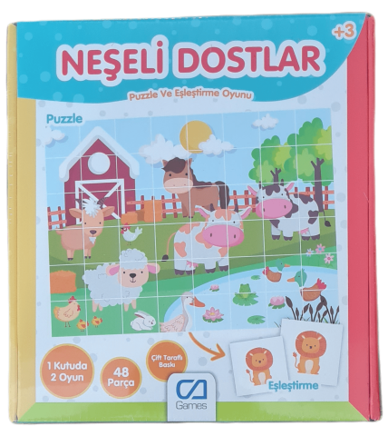 CA Games Neşeli Dostlar Puzzle Ve Eşleştirme Kartları