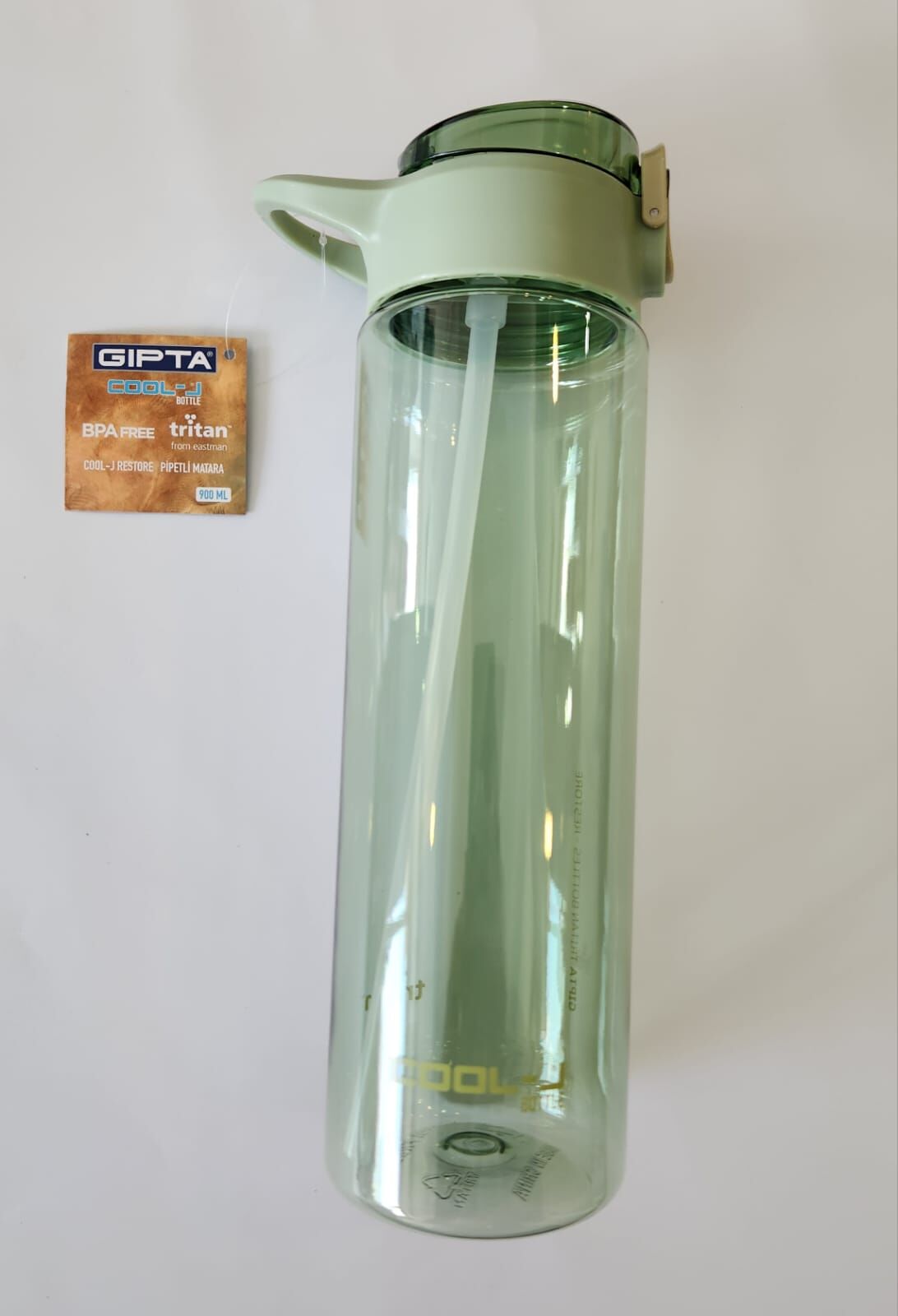 Gıpta Cool-J Restor Yeşil 900ML Pipetli Tritan Matara