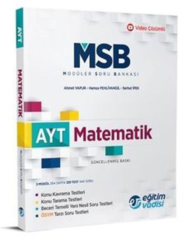 Eğitim Vadisi Yayınları AYT Matematik Güncel MSB Modüler Soru Bankası