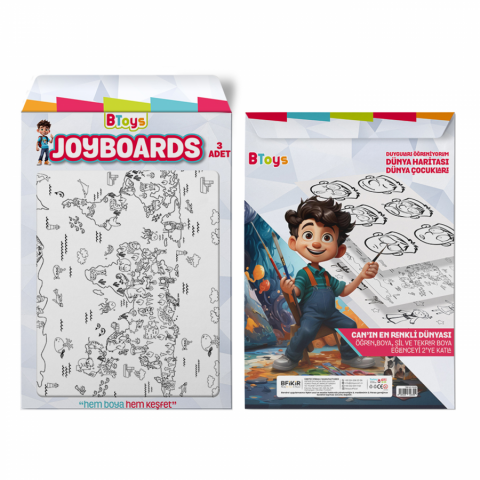 BToys Joyboards Duyguları Öğreniyorum, Dünya Haritası, Dünya Çocukları 3 Adet
