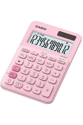 Ms-20uc-pk 12 Hane Açık Pembe Masa Üstü Hesap Makinesi