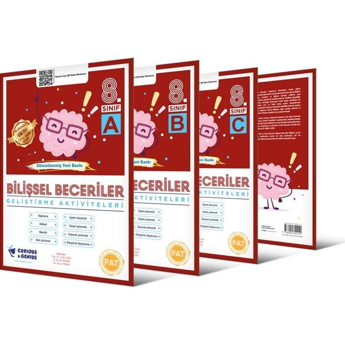Curinous Genius 8. Sınıf Bilişsel Beceriler Geliştirme Aktiviteleri Seti A B C Seri