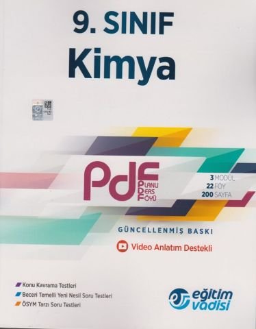 Eğitim Vadisi Yayınları 9. Sınıf Kimya Güncel PDF Planlı Ders Föyü