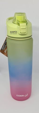 Gıpta Cool-J Sporcu 1000ml Yeşil - Mavi - Pembe Üç Renk Tritan Matara