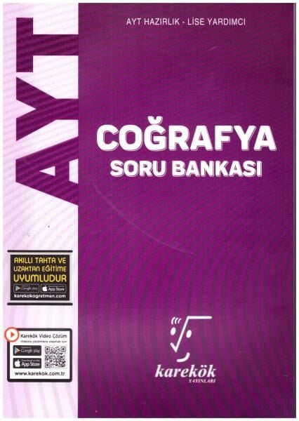 Karekök Yayınları AYT Coğrafya Soru Bankası