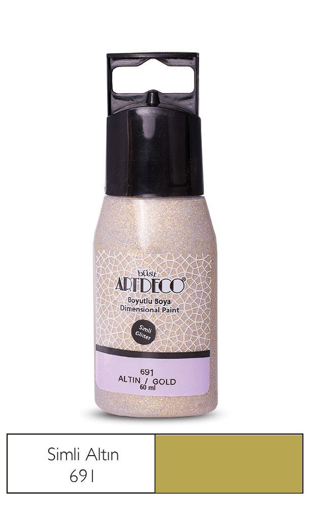 Artdeco Simli Boyutlu Boya 60ml Altın 691