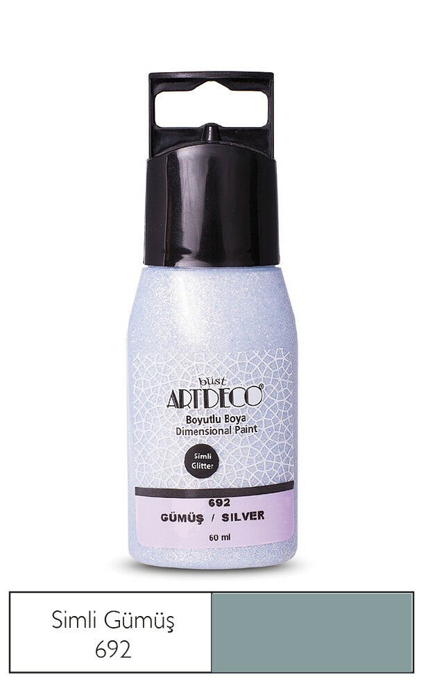 Artdeco Simli Boyutlu Boya 60ml Gümüş 692