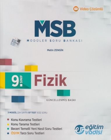 Eğitim Vadisi Yayınları 9. Sınıf Fizik Güncel MSB Modüler Soru Bankası