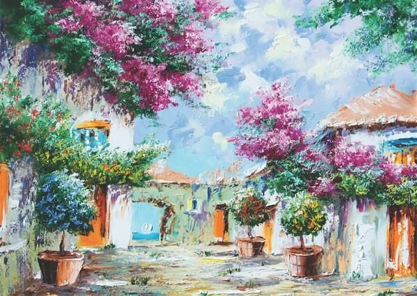 Keskin Color 48x68cm Akdeniz Bahçeleri 1000 Parça Puzzle