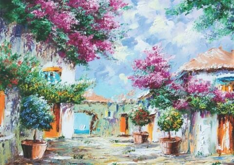 Keskin Color 48x68cm Akdeniz Bahçeleri 1000 Parça Puzzle