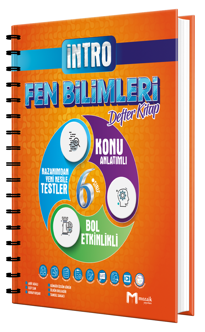 Mozaik Yayınları Mozaik Intro 6. Sınıf Fen Bilimleri Defter Kitap 2022